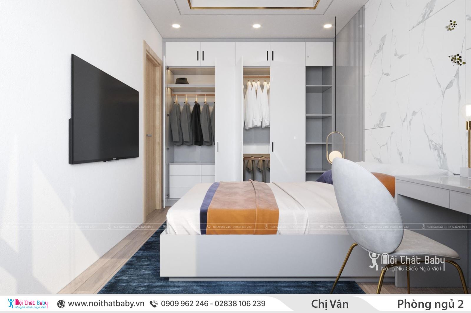 Thiết kế nội thất chung cư Celadon City - Chị Vân 